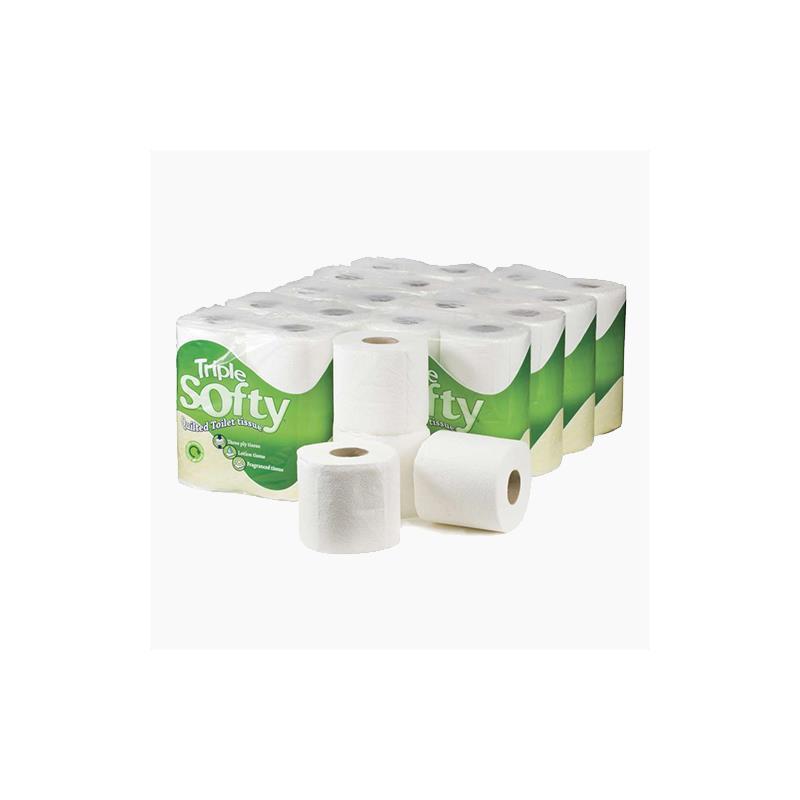 White Luxury Softy 3 Ply Toilet Rolls